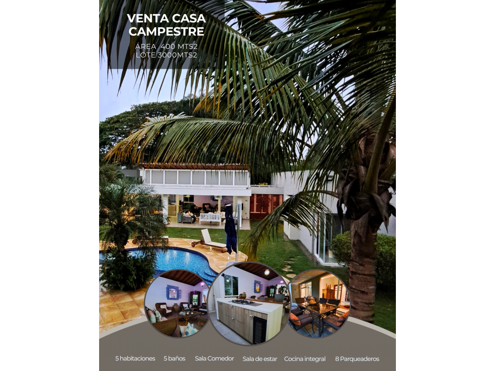 VENTA CASA CAMPESTRE CONDOMINIO FORESTAL CLUB