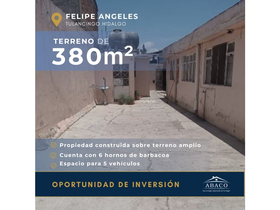 OPORTUNIDAD PARA INVERTIR, TERRENO EN FELIPE ANGELES, TULANCINGO - 1