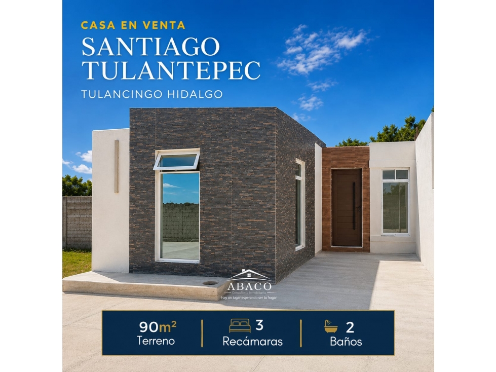 CASA EN VENTA EN SANTIAGO TULANTEPEC