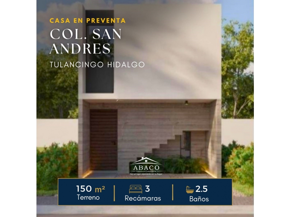 CASA EN PREVENTA EN SAN ANDRES TULANCINGO - 1