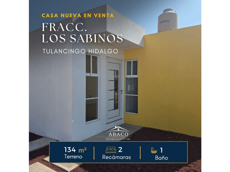 CASA EN VENTA EN TULANCINGO, FRACC LOS SABINOS 134m2 - 1