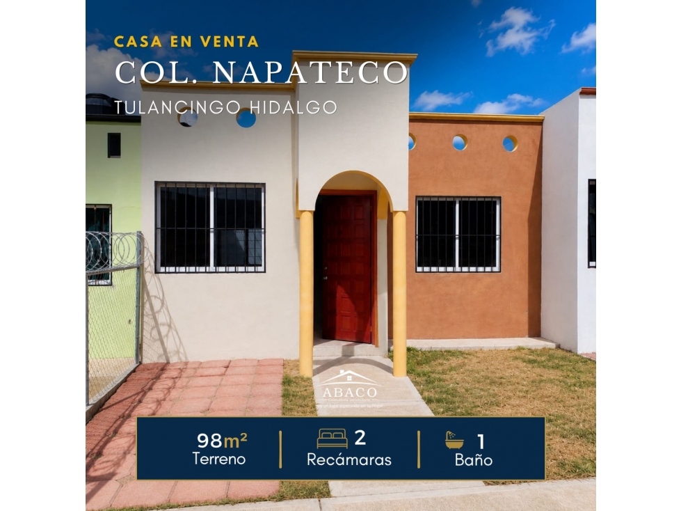 CASA EN VENTA EN TULANCINGO FRACC. NAPATECO - 1