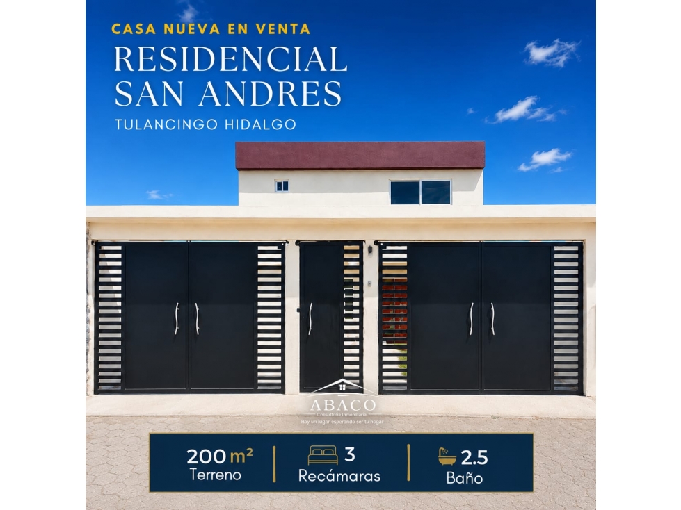 Venta de Casa en Tulancingo, 200 mts de terreno Fracc Residencial - 1