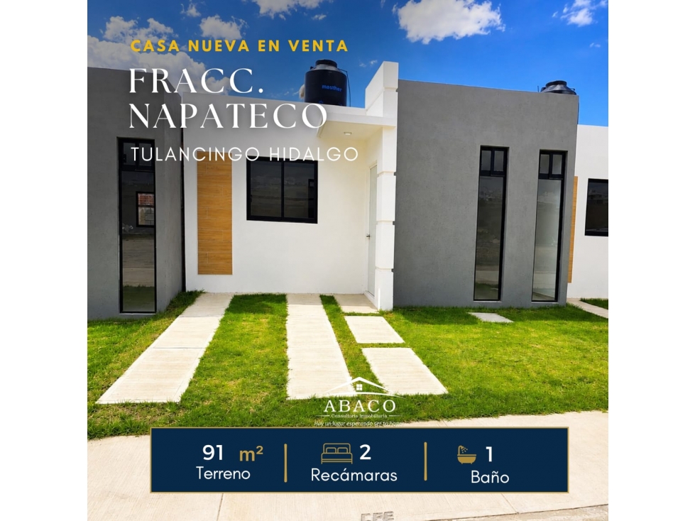 VENTA DE CASAS ECONOMICAS EN TULANCINGO, COL NAPATECO - 1