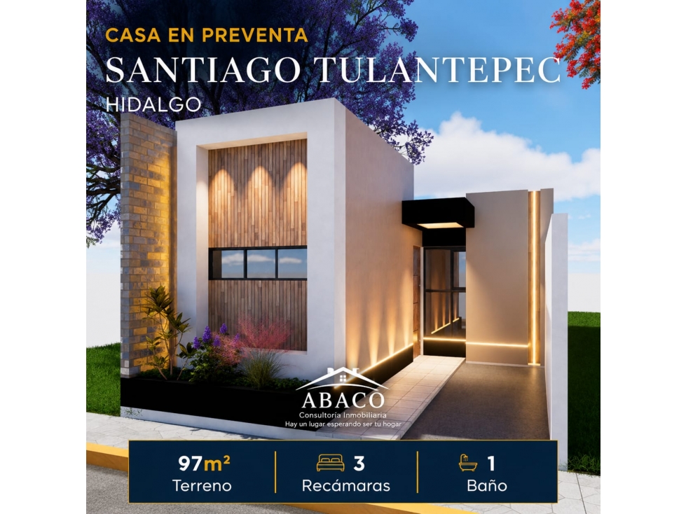 CASA EN PREVENTA EN PRIVADA, SANTIAGO TULANTEPEC
