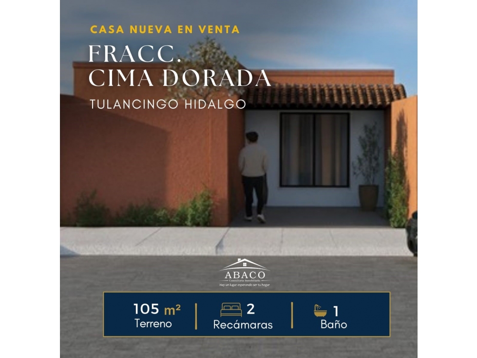 PREVENTA DE CASA EN FRACC. CIMA DORADA EN TULANCINGO, HGO - 1