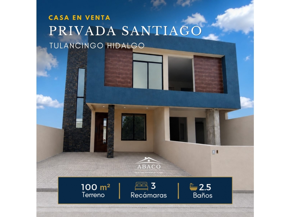 CASA EN VENTA MODELO AFRODITA, EN PRIVADA SANTIAGO