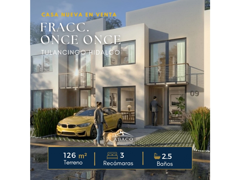 PREVENTA CASA NUEVA EN TULANCINGO, FRACC 11:11 - 1