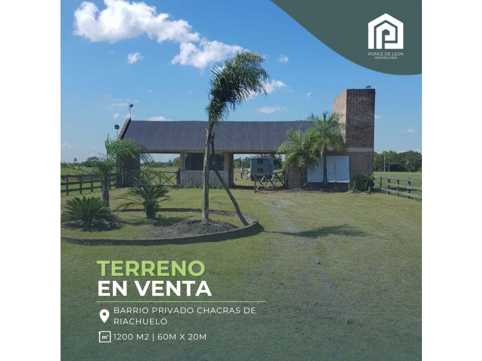 Terreno Chacras de Riachuelo Ctes de 20 x 60 M - 1