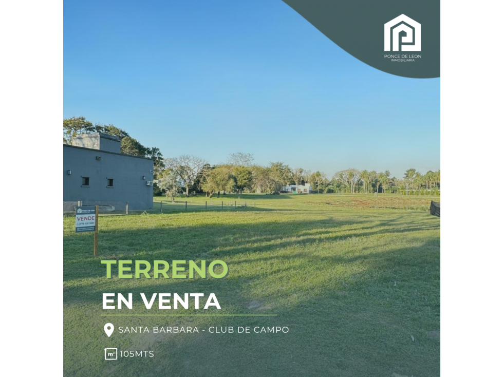 Lote en Barrio Santa Barbara Club de Campo en Santa Ana Ctes. - 1
