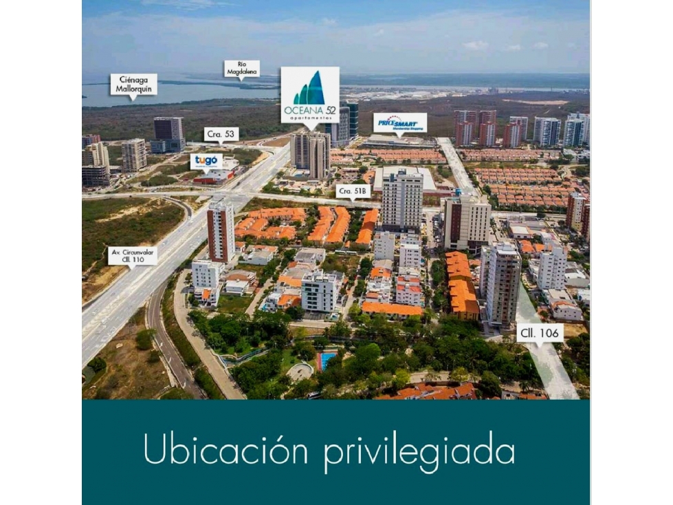 VENTA APARTAMENTO OCEANA 52 PISO ALTO