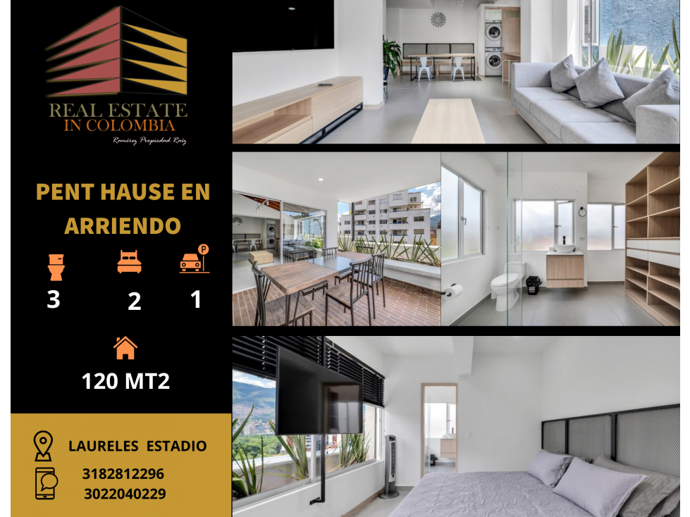 Penthouse Amoblado en Arriendo en el Estadio