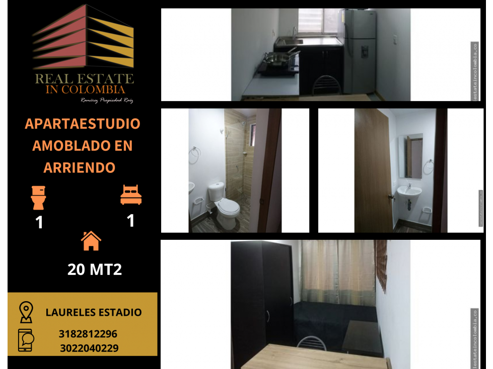 APARTAESTUDIO AMOBLADO EN ARRIENDO-CERCA DE LA 70 — foto 2