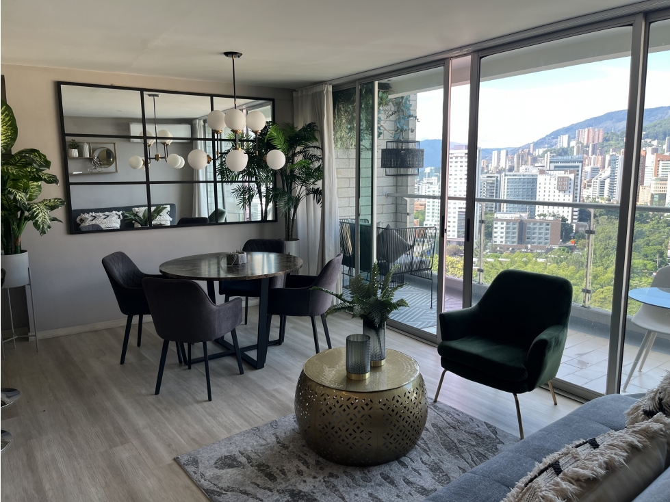 APARTAMENTO AMOBLADO EN PISO ALTO SECTOR MILLA DE ORO EN RENTA DD