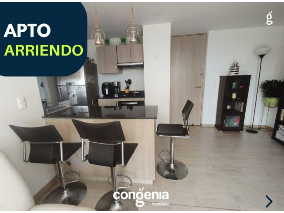 Apartamento amoblado en arriendo- Rionegro- Club Verde Terra