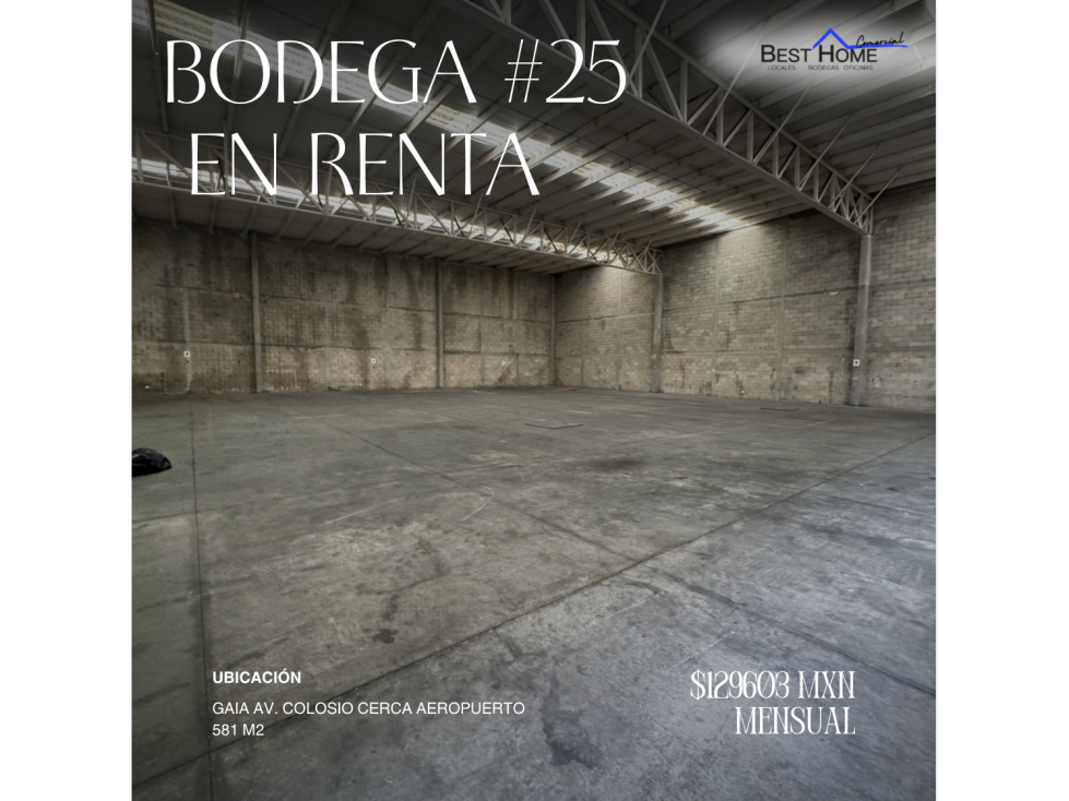 Bodega #25 en renta en Gaia - Cancún