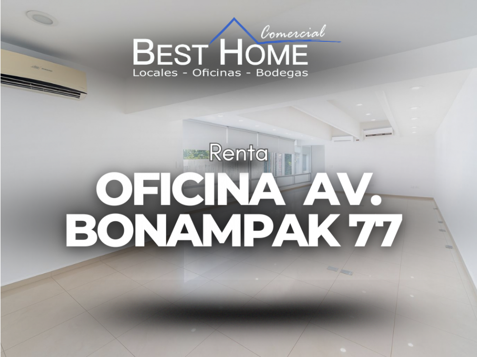 Oficina de90 m2 en renta en Av. Bonampak 77 Cancún Q. Roo - 1