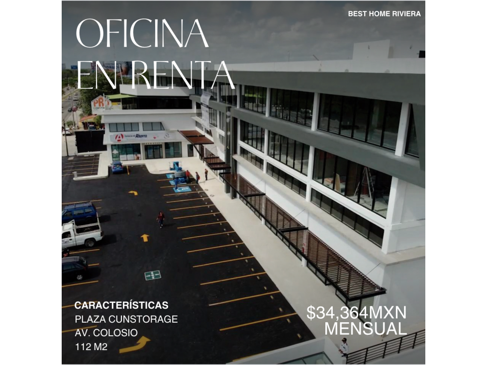 Oficina en renta de 112 m2 en Cunstorage, Cancún