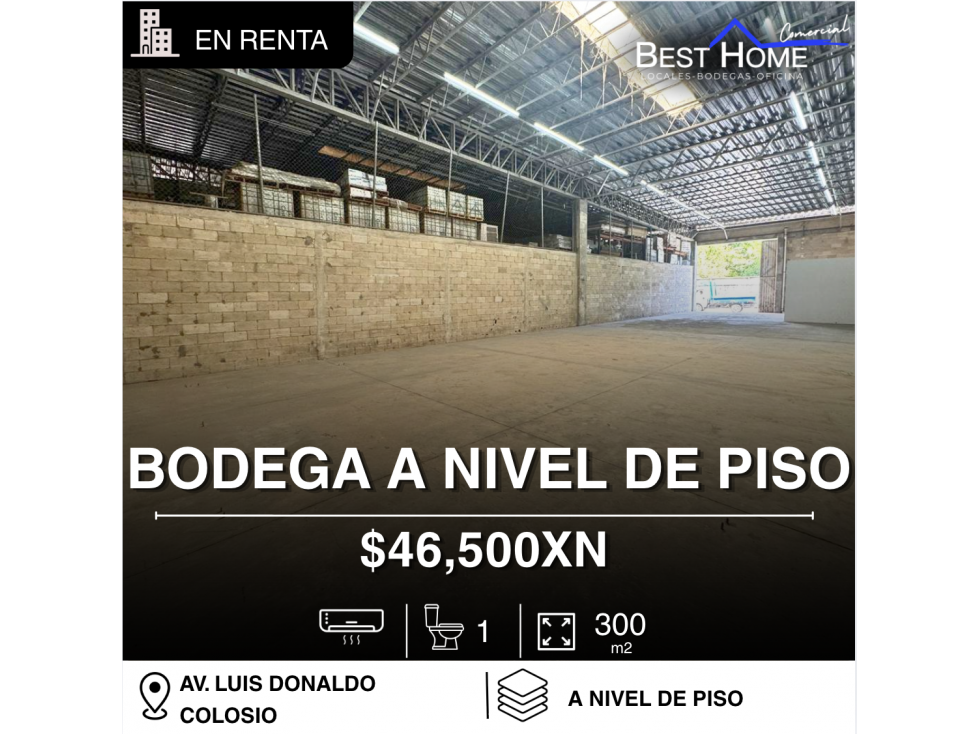 Bodega en renta de 300 m2 en Av. Colosio, Cancún - 1