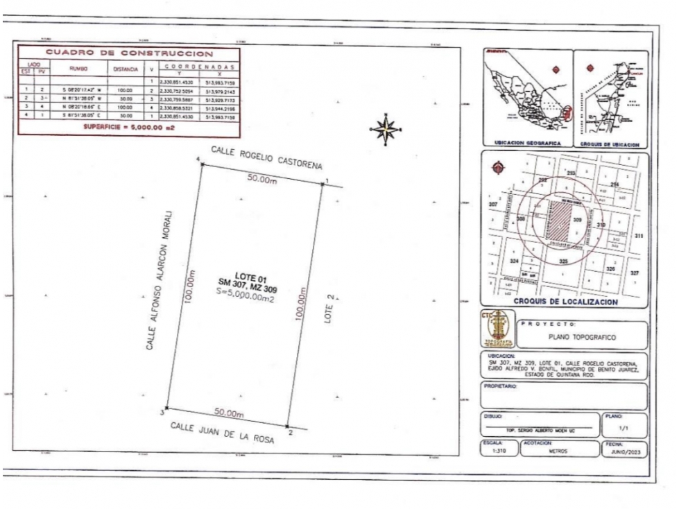 TERRENO EN VENTA EN ESQUINA 5000 M2 SOBRE AV ROGELIO CASTORENA - 1
