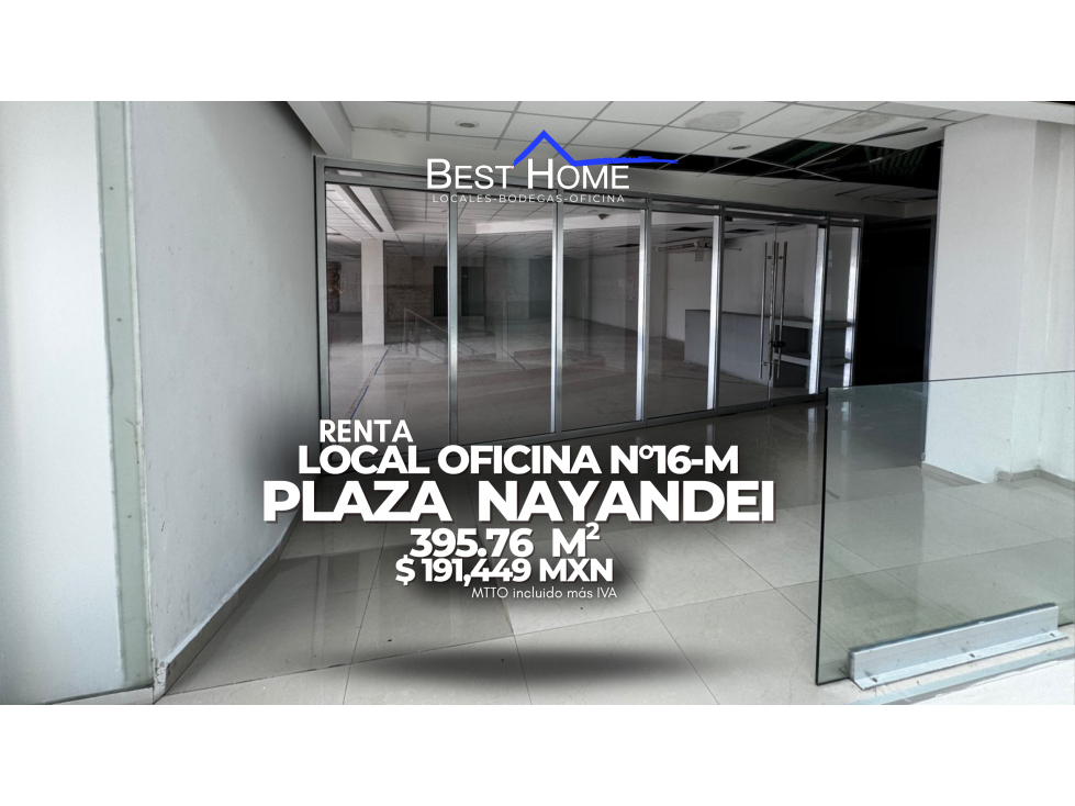 Local Oficina de 395m2 en Renta Primer Piso en Plaza Nayandei, Cancún - 1