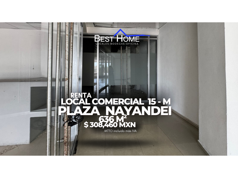 Se renta Local comercial Nuevo en Plaza Nayandei Av. Bonampak, Cancún - 1