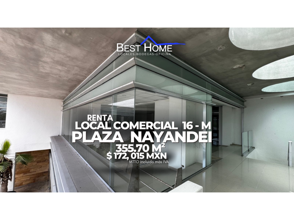 Se renta Local oficina Comercial Local 16-M en Plaza Nayandei, Cancún - 1