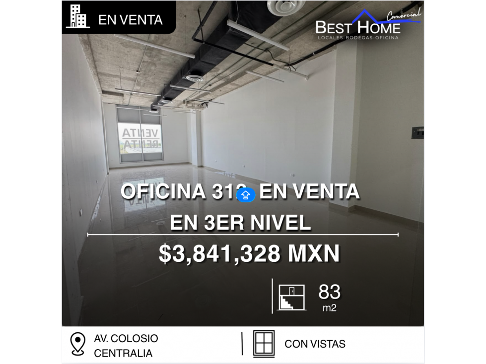 Oficina en venta 312 de 94 m2 en Centralia, Cancún - 1