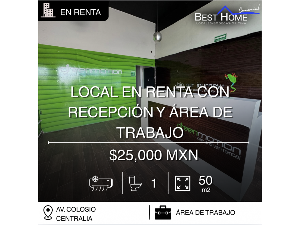 Local de 50 m2 en renta en Centralia, Cancún
