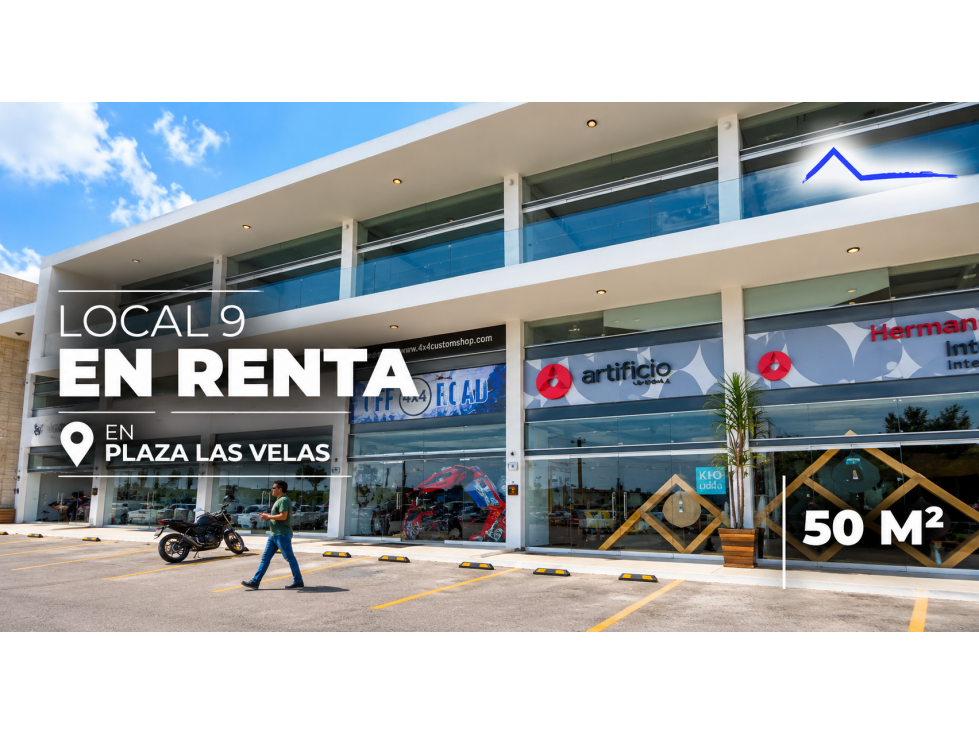 Local de 50 m2 en renta en Plaza las Velas, Av. Kabah - Cancún