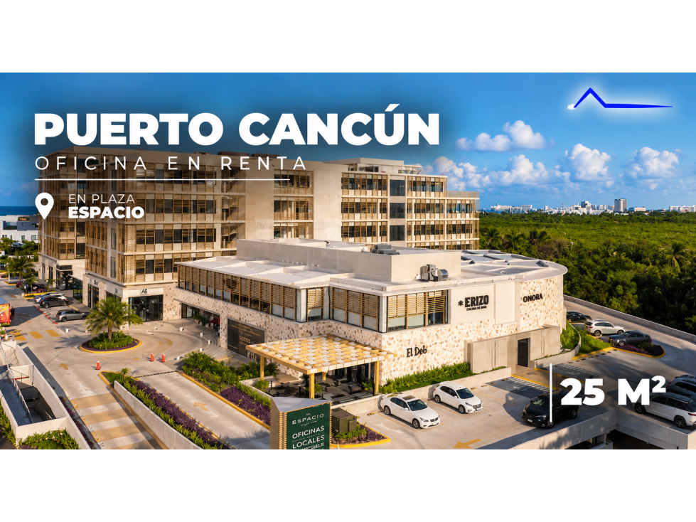 Oficina en renta de 25 m2 en Puerto Cancún - 1