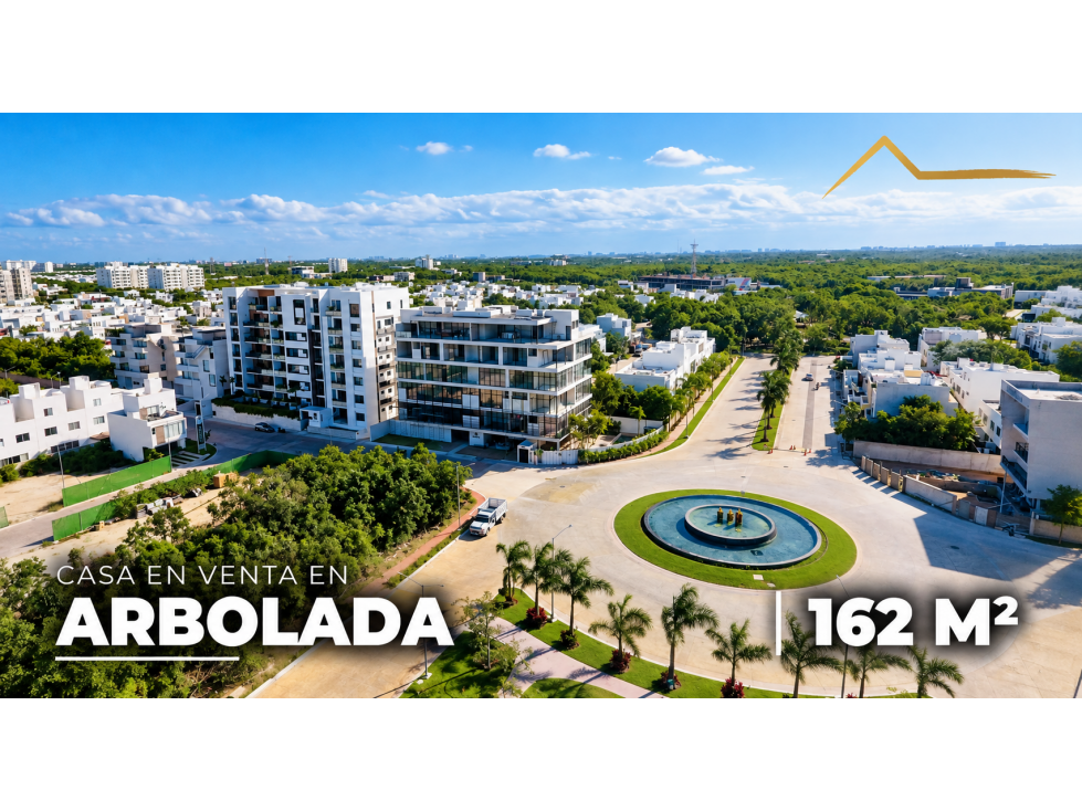 Se vende Casa de162 m2 en Residencial Arbolada av. Huayacan Cancún