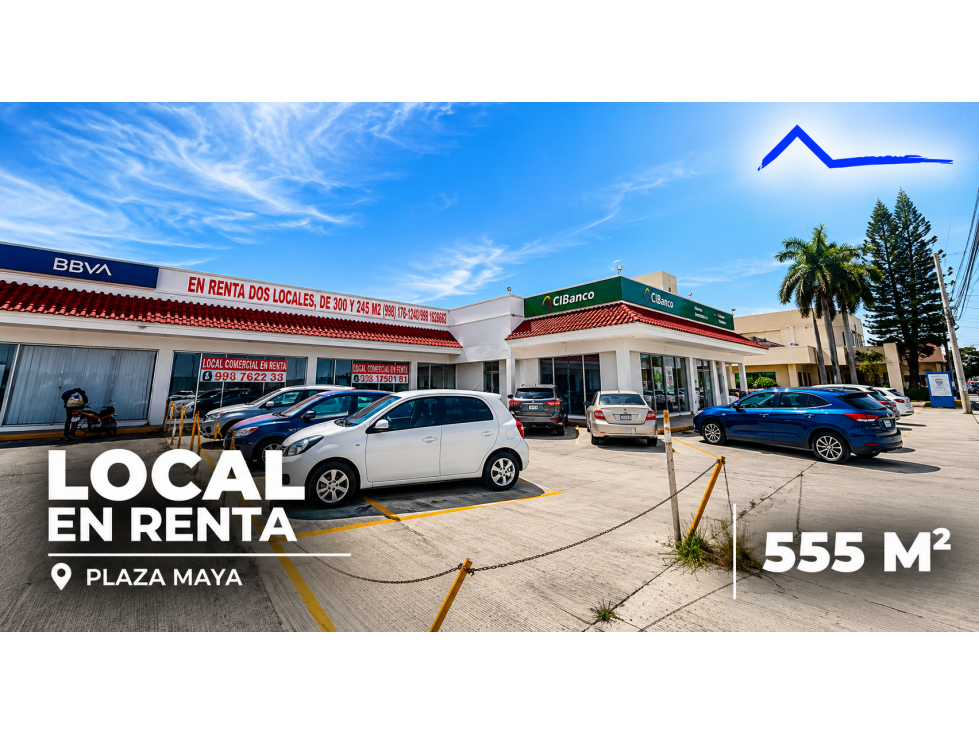 Se renta Local Comercial de 555 m² Plaza Maya, Av. Tulum Cancún - 1