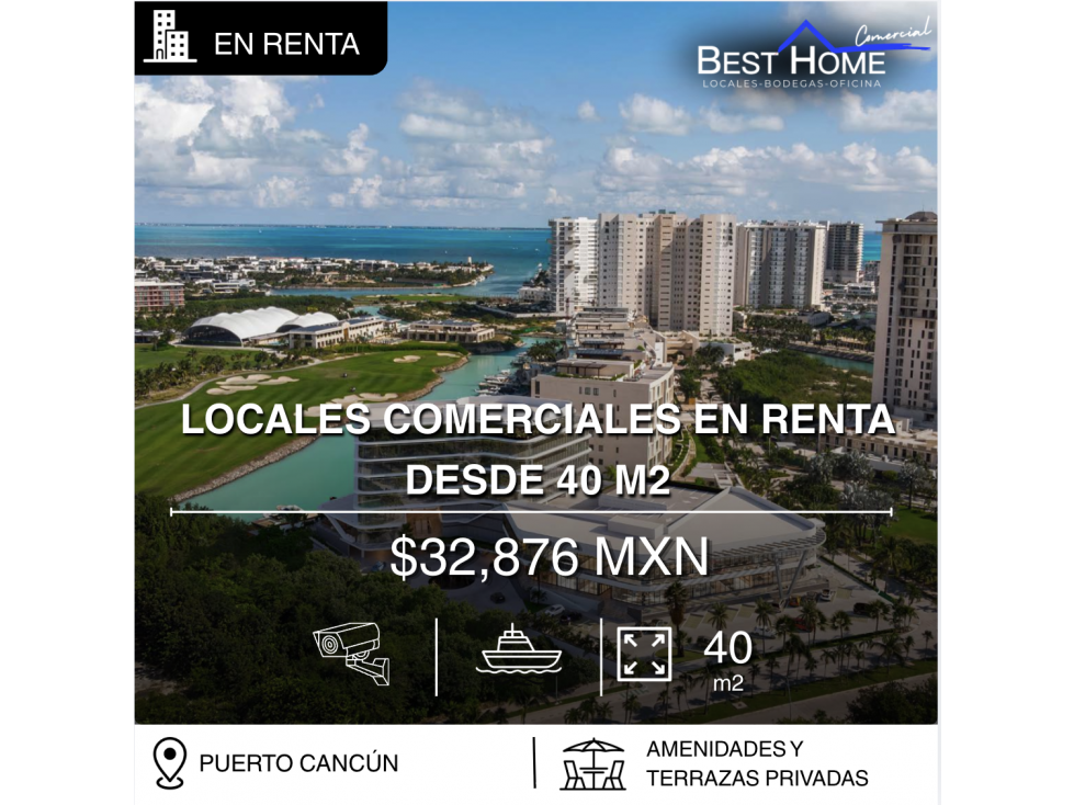 Locales en renta en plaza Legacy Pto. Cancún