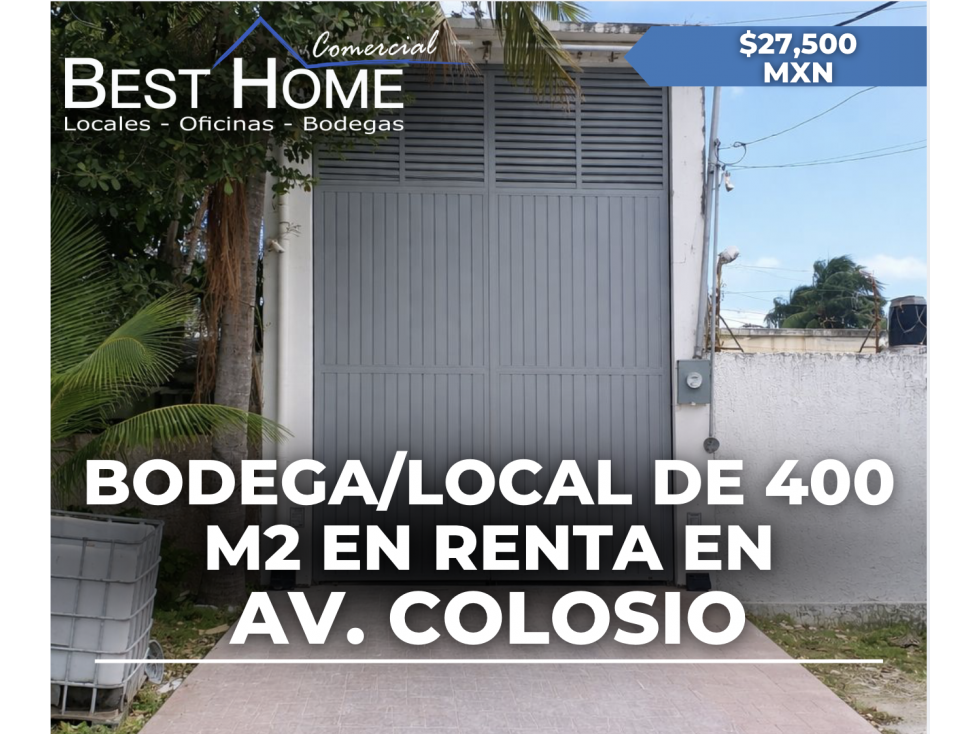 Bodega/local de 400 m2 en venta en av colosio - Cancún - 1