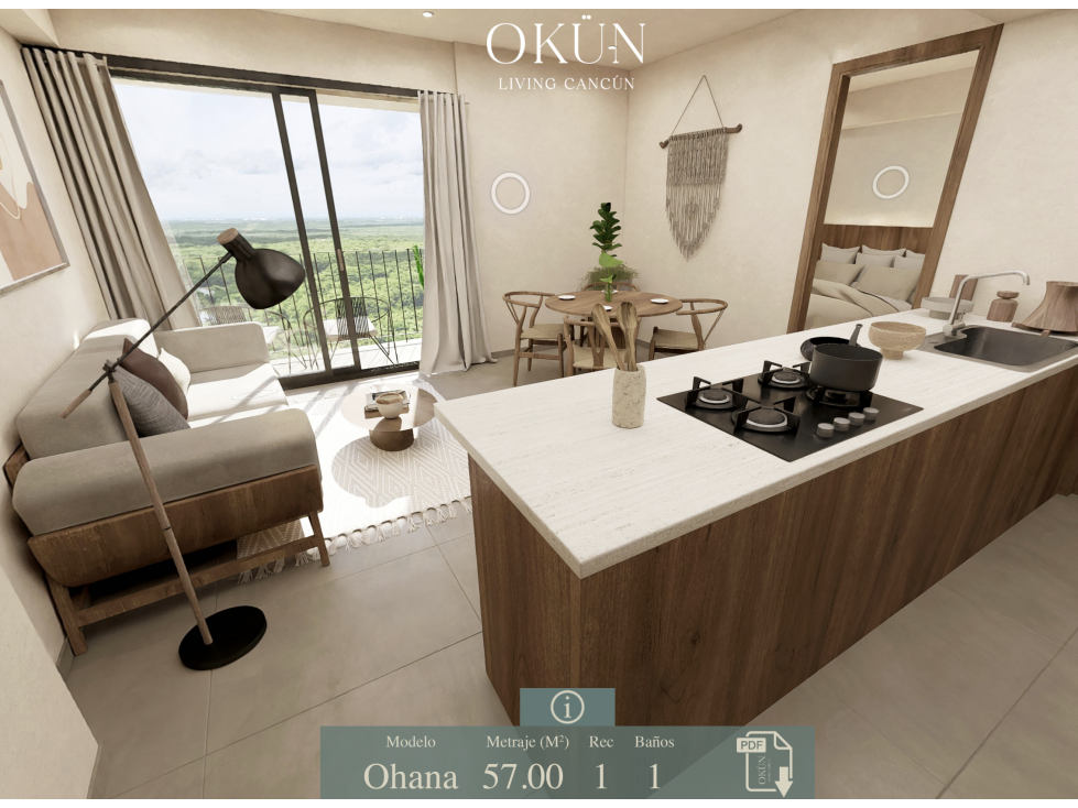 Departamento Ohana en pre-venta Okün - Cancún — foto 4