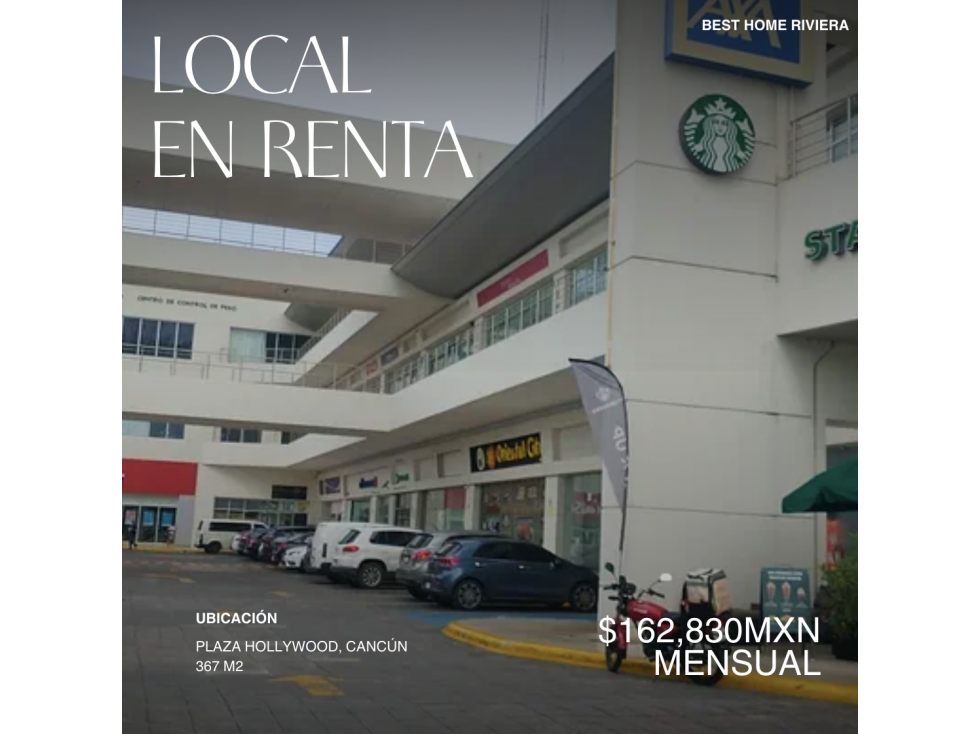 Local Comercial en Renta en Plaza Hollywood, Cancún