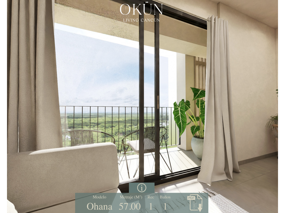 Departamento Ohana en pre-venta Okün - Cancún — foto 5