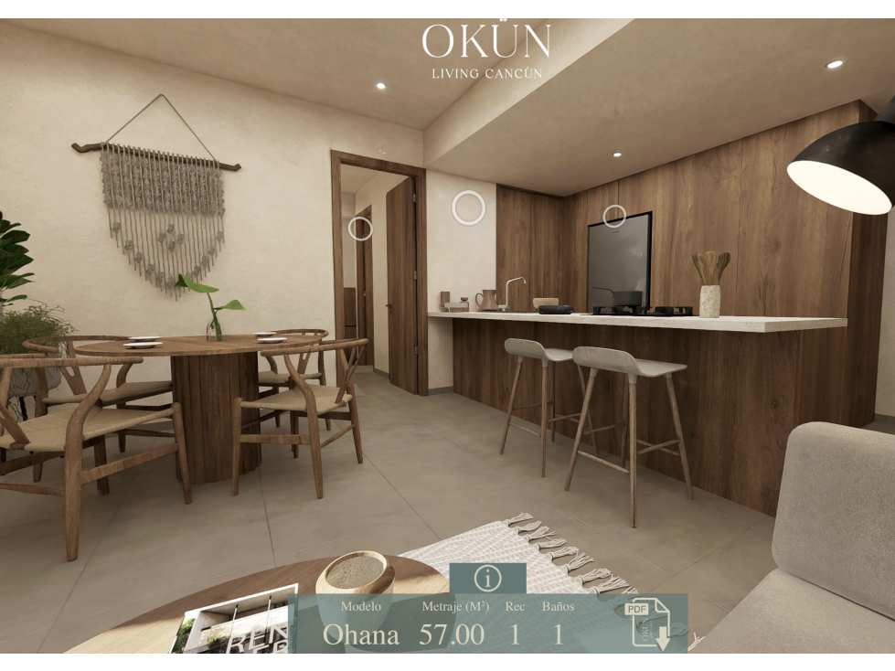 Departamento Ohana en pre-venta Okün - Cancún — foto 3