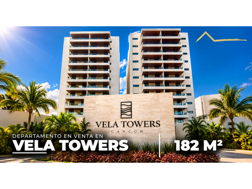 Se vende Departamento de 182 m2 en vela towers, cancún