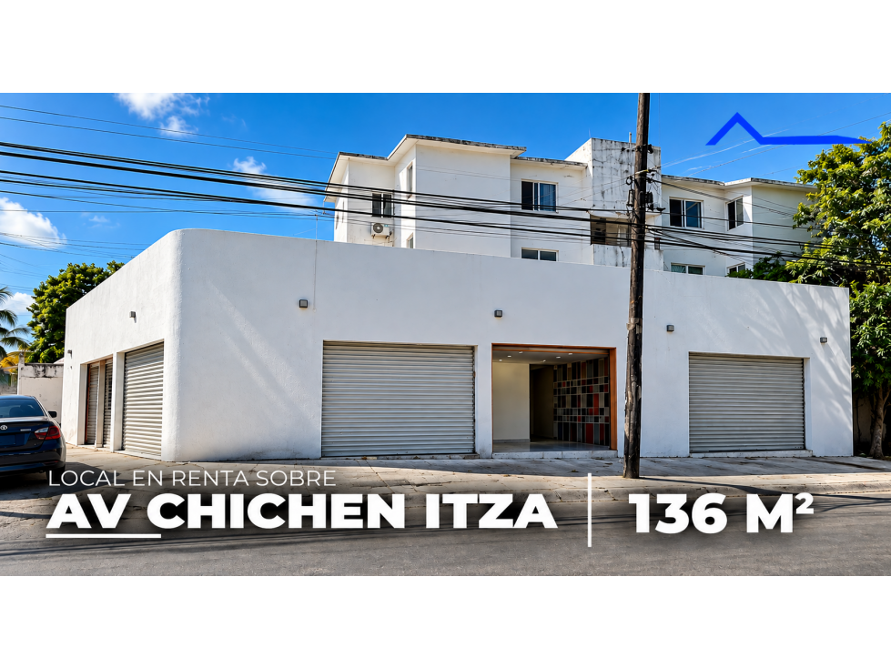 Locales de 136 m2 en renta sobre la Av. Chichen Itza, Cancún