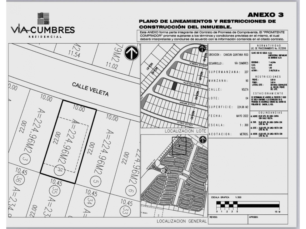 Terreno en venta, Via Cumbres Cancún - 3