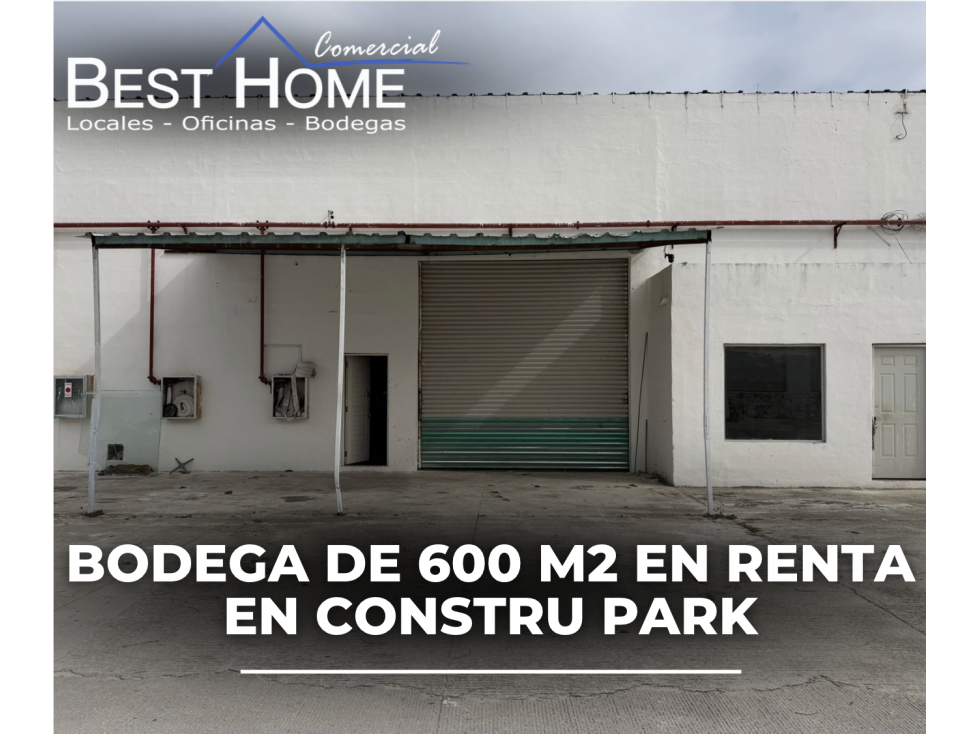 Bodega en renta de 600 m2 en Constru Park - Cancún - 1