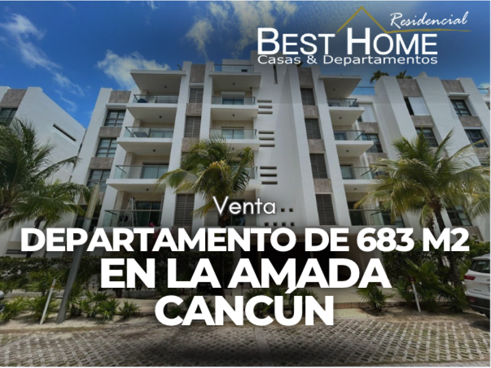 Venta Departamento Lujo con Vista Al Mar La Amada - Cancún