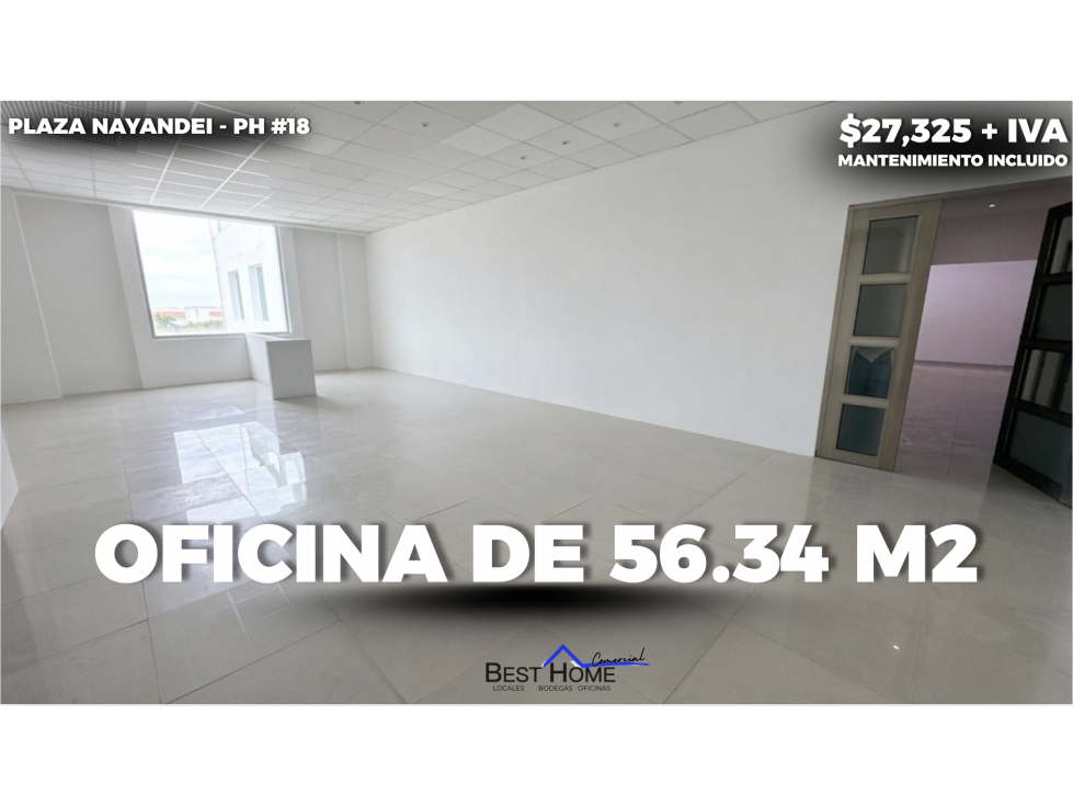 Oficina Ph - 18 de 56.34 m2 en Plaza Nayandei - Cancún