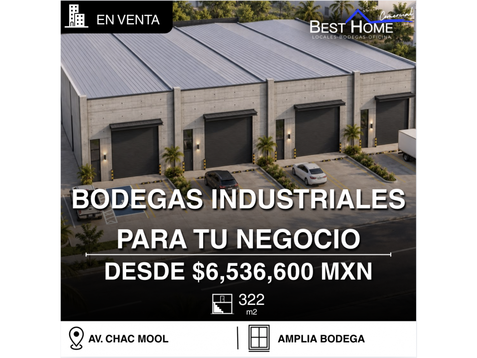Bodegas industriales en venta | Av. Chac Mool, Cancún - 1