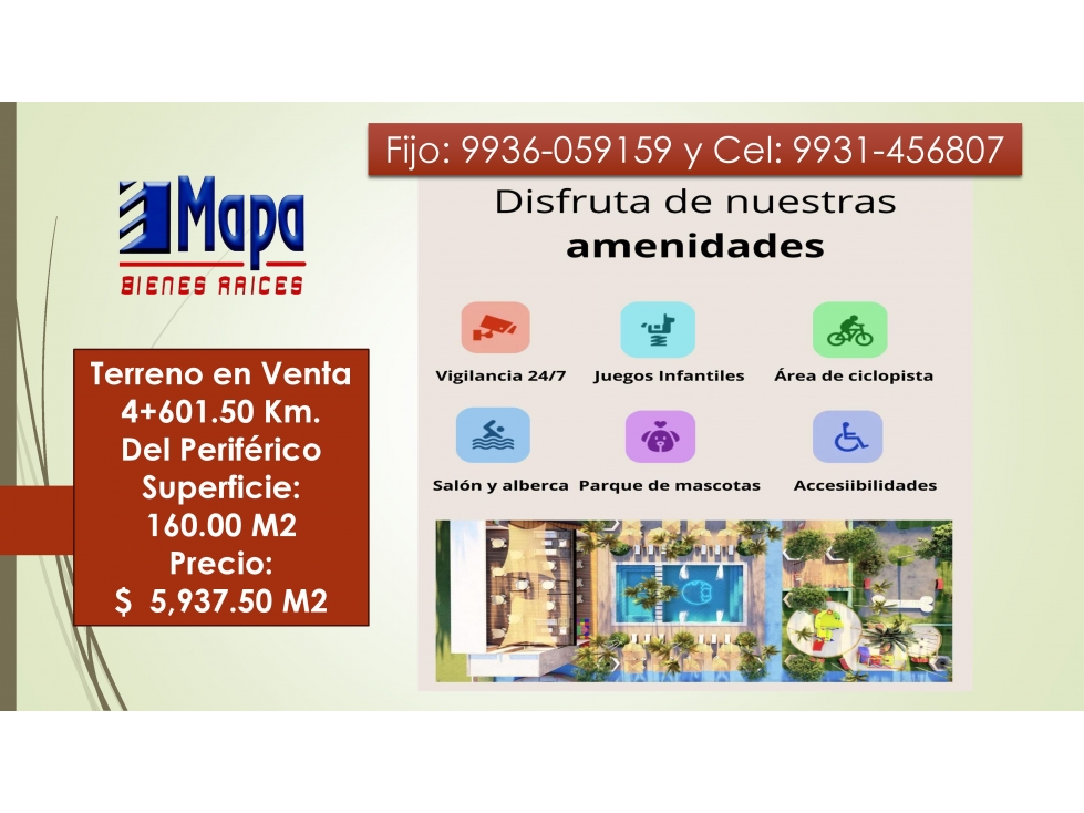 Venta Lote en Esquina Urbanizado en Privada con Amenidades Sup. 160 M2 - 2
