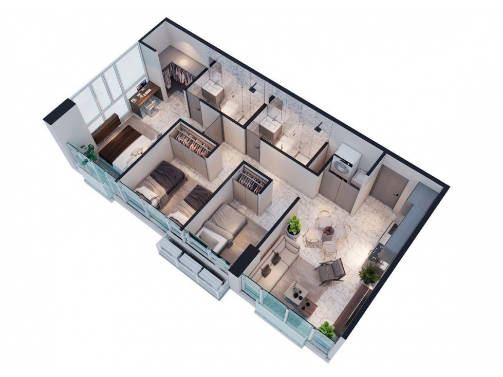 HERMOSO APARTAMENTO DE 44 MTS2 EN BELLA VISTA - PRE VENTA