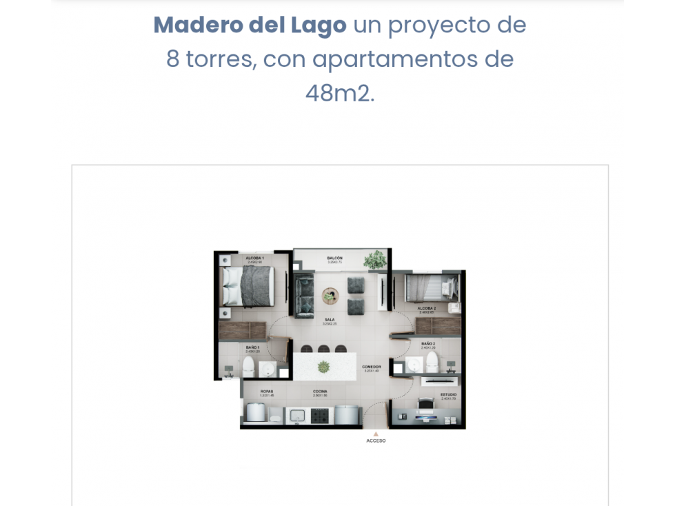 APARTAMENTO EN VENTA, UNIDAD MADEROS DEL LAGO,RIONEGRO