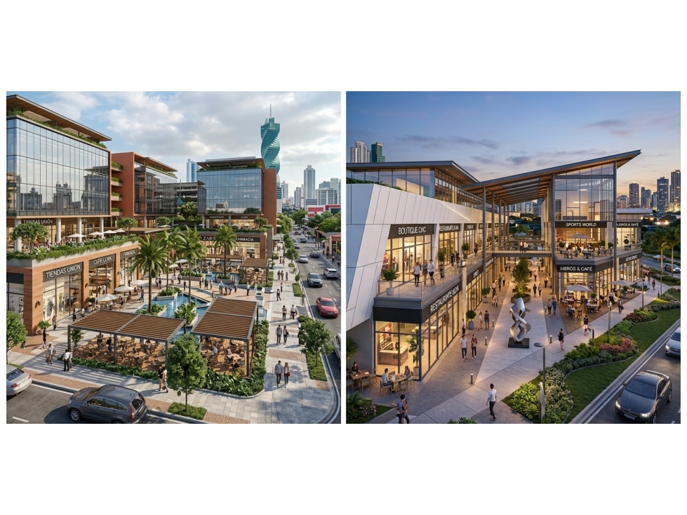 Remate de 2 plaza comerciales 7.3M - 2